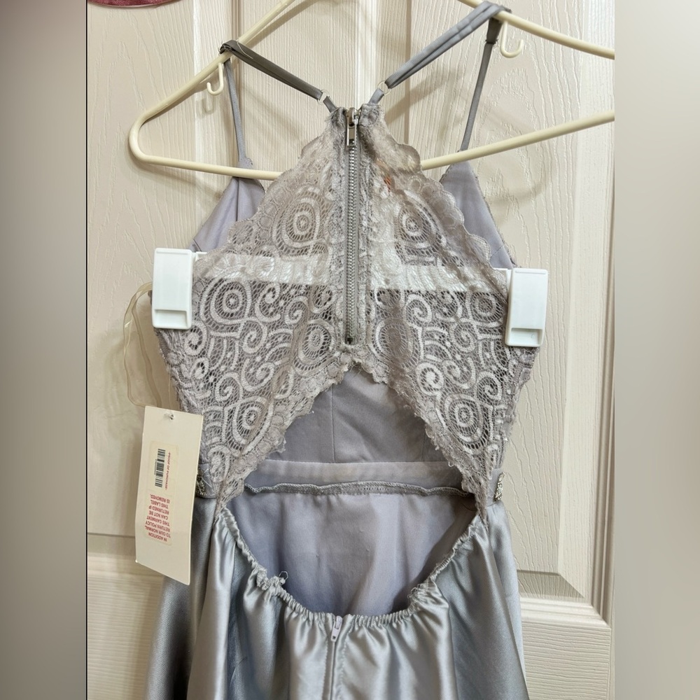Honey and Rosie Silver Lace Dress - Picture 3 of 7